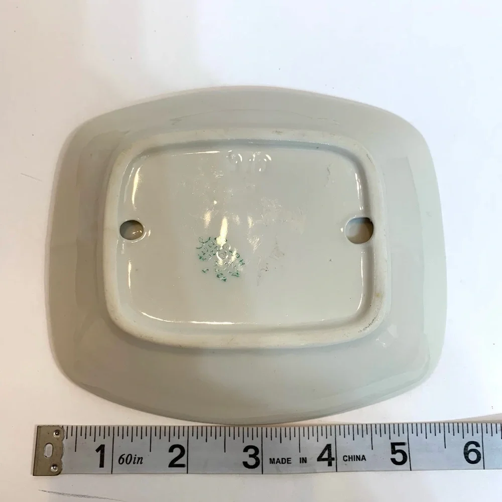 1960’s Hollohaza Yellow and White MCM Pattern Coffee Saucer/ Trinket Dish